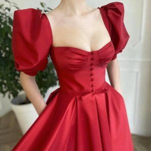 Teuta Matoshi Timeless Scarlet Dress